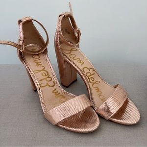 Sam Edelman Yaro Rose Gold Heeled Sandal (size 6.5)